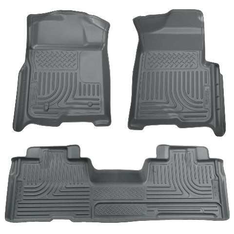 DISCONTINUED - Husky Liners 98342 Weatherbeater Series Front and 2nd Seat Floor Liners (Footwell Coverage) Grey