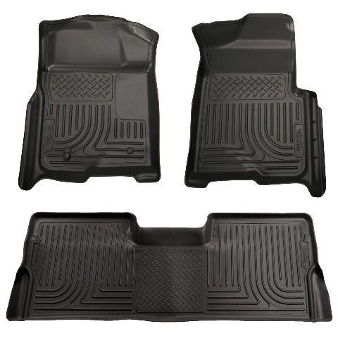 Husky Liners 98391 Weatherbeater Series Front and 2nd Seat Floor Liners (Footwell Coverage) Black