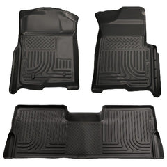 Husky Liners 98391 Weatherbeater Series Front and 2nd Seat Floor Liners (Footwell Coverage) Black