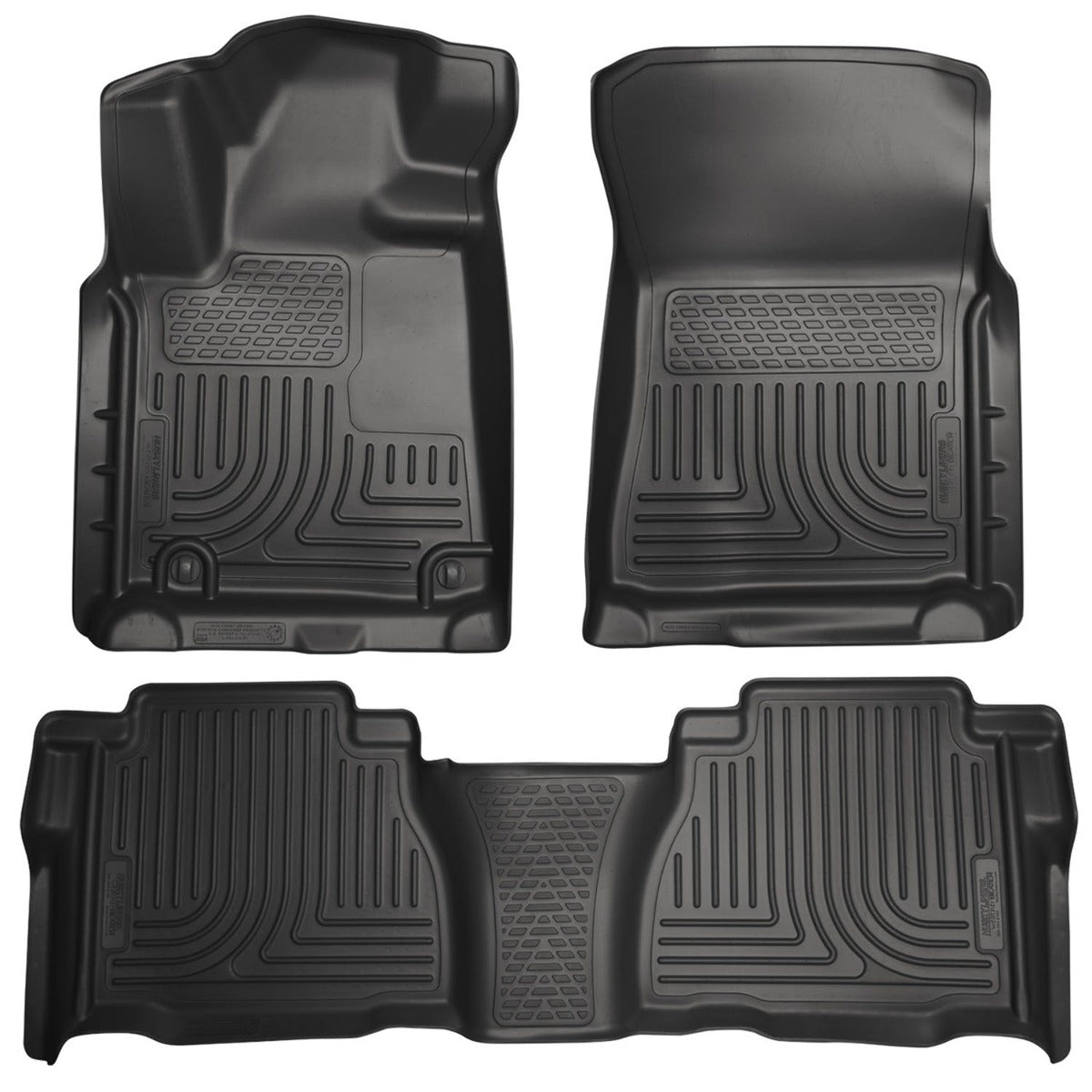 Husky Liners 98581 Weatherbeater Series Front and 2nd Seat Floor Liners (Footwell Coverage) Black