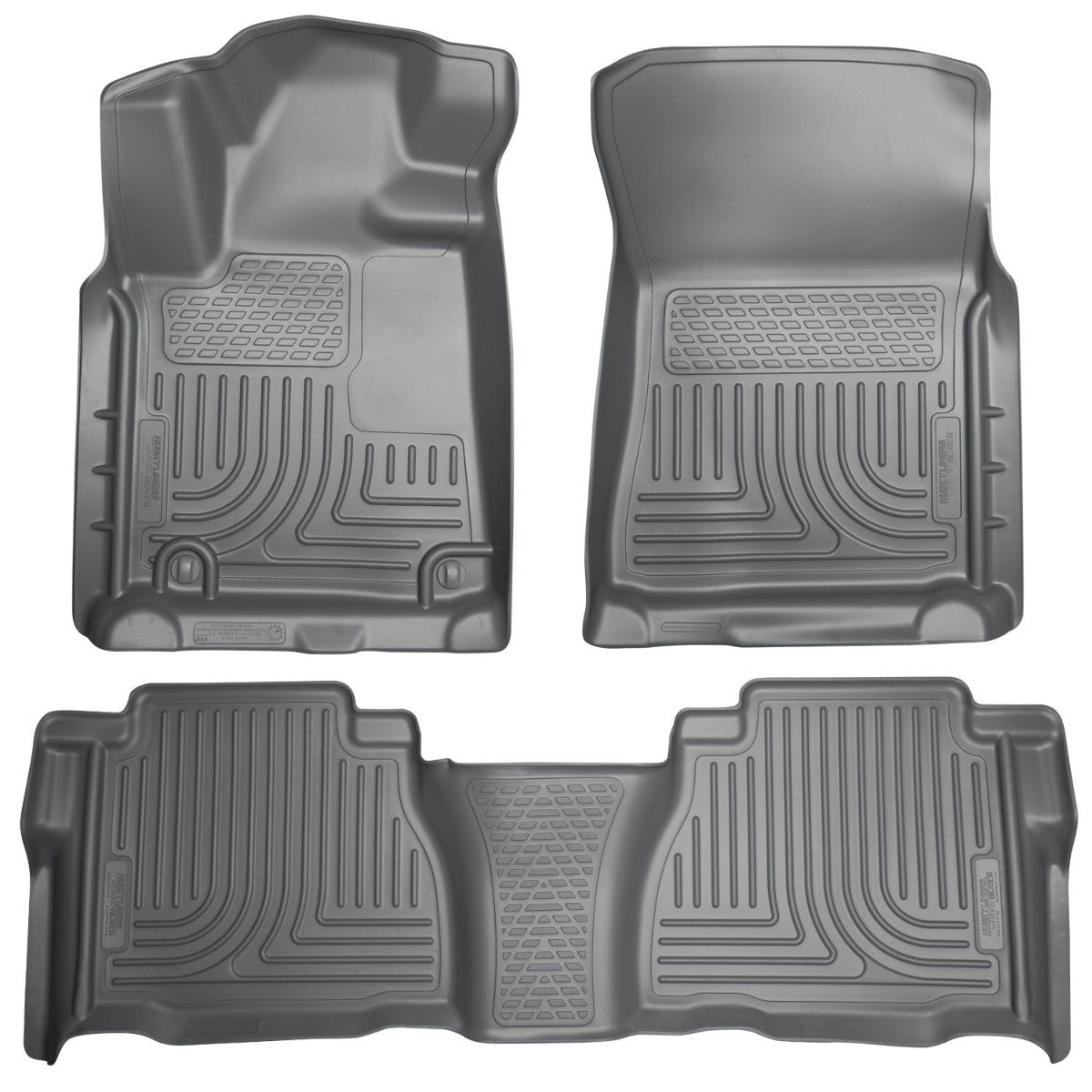 Husky Liners 98582 Weatherbeater Series Front and 2nd Seat Floor Liners (Footwell Coverage) Grey