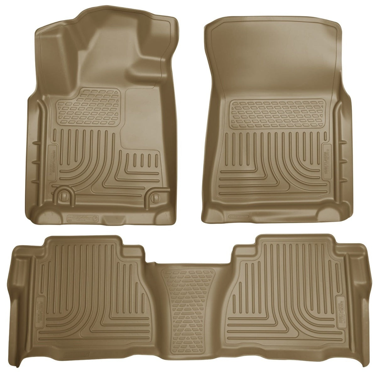 Husky Liners 98583 Weatherbeater Series Front and 2nd Seat Floor Liners (Footwell Coverage) Tan