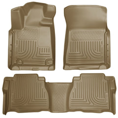 Husky Liners 98583 Weatherbeater Series Front and 2nd Seat Floor Liners (Footwell Coverage) Tan