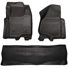 Husky Liners 98711 Weatherbeater Series Front and 2nd Seat Floor Liners (Footwell Coverage) Black