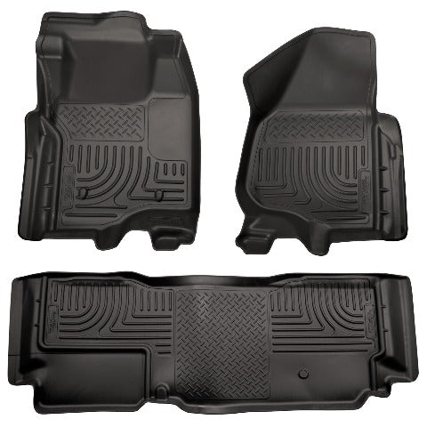 Husky Liners 98721 Weatherbeater Series Front and 2nd Seat Floor Liners (Footwell Coverage) Black