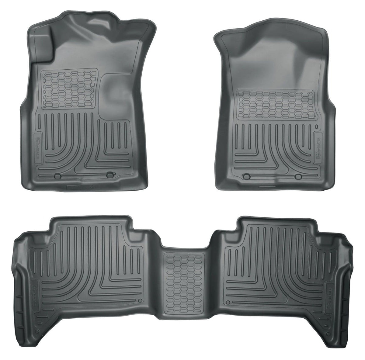 Husky Liners 98952 Weatherbeater Series Front and 2nd Seat Floor Liners (Footwell Coverage) Grey