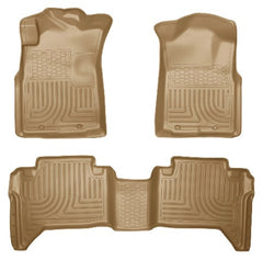 Husky Liners 98953 Weatherbeater Series Front and 2nd Seat Floor Liners (Footwell Coverage) Tan