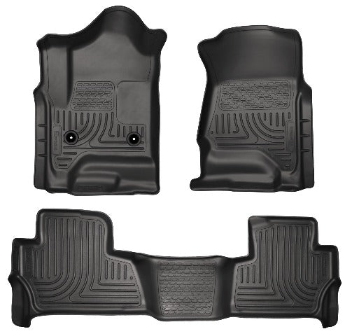 Husky Liners 99201 Weatherbeater Series Front and 2nd Seat Floor Liners Black