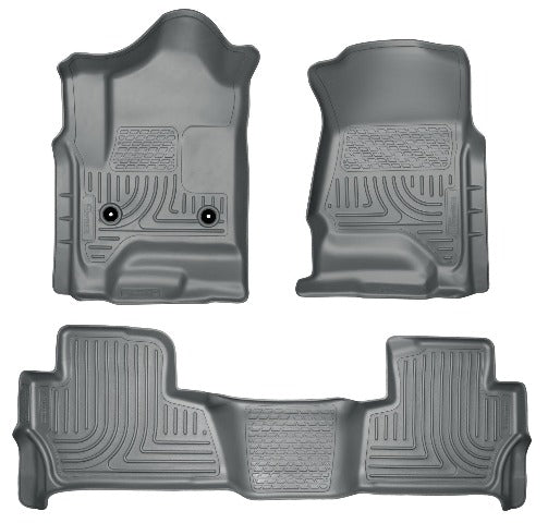 DISCONTINUED - Husky Liners 99202 Weatherbeater Series Front and 2nd Seat Floor Liners Grey