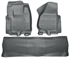 DISCONTINUED - Husky Liners 99712 Weatherbeater Series Front and 2nd Seat Floor Liners (Footwell Coverage) Grey