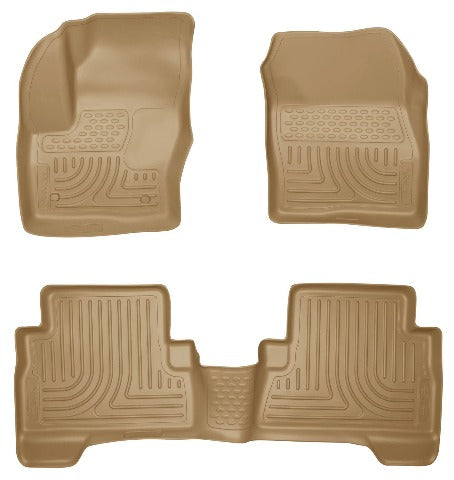 Husky Liners 99743 Weatherbeater Series Front and 2nd Seat Floor Liners Tan