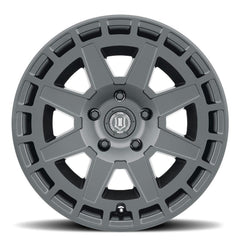 ICON Alloys 3217857345SB Compass Satin Black - 17 X 8.5 / 5X5 / -6mm / 4.5 bs