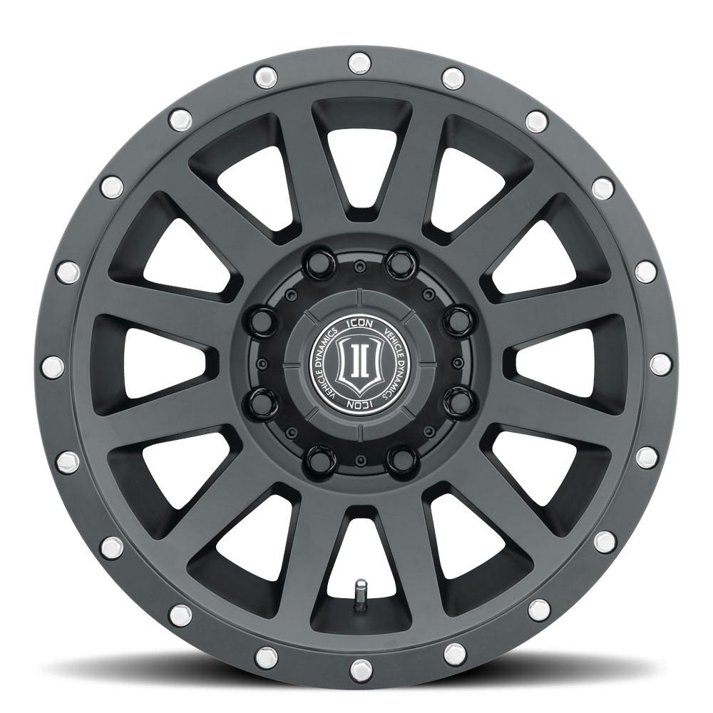 ICON Alloys 2018908152SB Compression HD Satin Black  - 18 X 9 / 8 X 170 / 6 mm / 5.25 bs