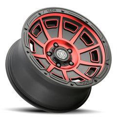 ICON Alloys 3017859447SBRT Victory Satin Black Red - 17 X 8.5 / 6X120 / 0mm / 4.75 bs