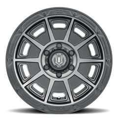 ICON Alloys 3017859447SSBT Victory Smoked Sat Black - 17 X 8.5 / 6X120 / 0mm / 4.75 bs