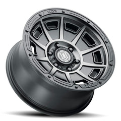 ICON Alloys 3017856547SSBT Victory Smoked Sat Black - 17 X 8.5 / 5X4.5 / 0mm / 4.75 bs