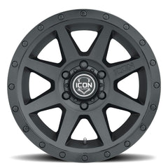 ICON Alloys 1818905560DB Rebound Dbl Blk - 18 X 9 / 5 X 150 / 25mm / 6 in. Bs