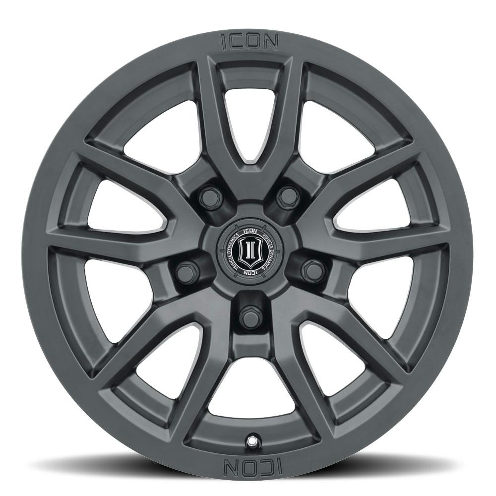 ICON Alloys 2617857345SB Vector 5 Satin Black -17 X 8.5 / 5 X 5 / -6mm / 4.5 bs