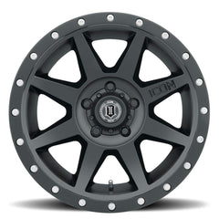 ICON Alloys 1817858547SB Rebound Satin Black - 17 X 8.5 / 5 X 5.5 / 0mm / 4.75 bs
