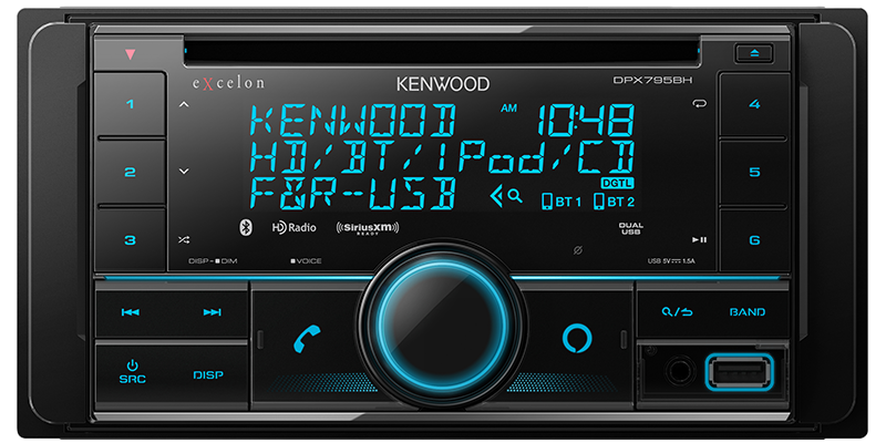 KENWOOD DPX795BH Dual Din Sized CD Receiver with Bluetooth & HD Radio