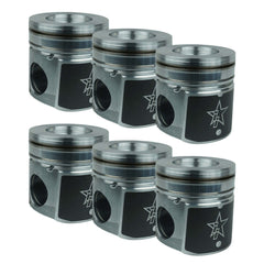 Industrial Injection 1998.5-02 5.9L Cummins 24V .020 Over Flycut Coated Chamfered X-Series Pistons 243121