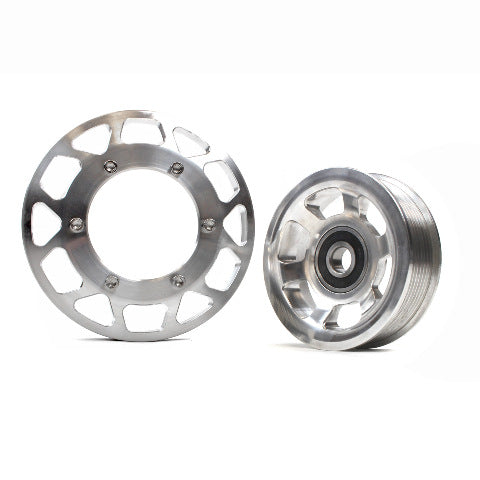 Industrial Injection Common Rail Cummins Billet Pulley Kit Clear Anodized 24FC09
