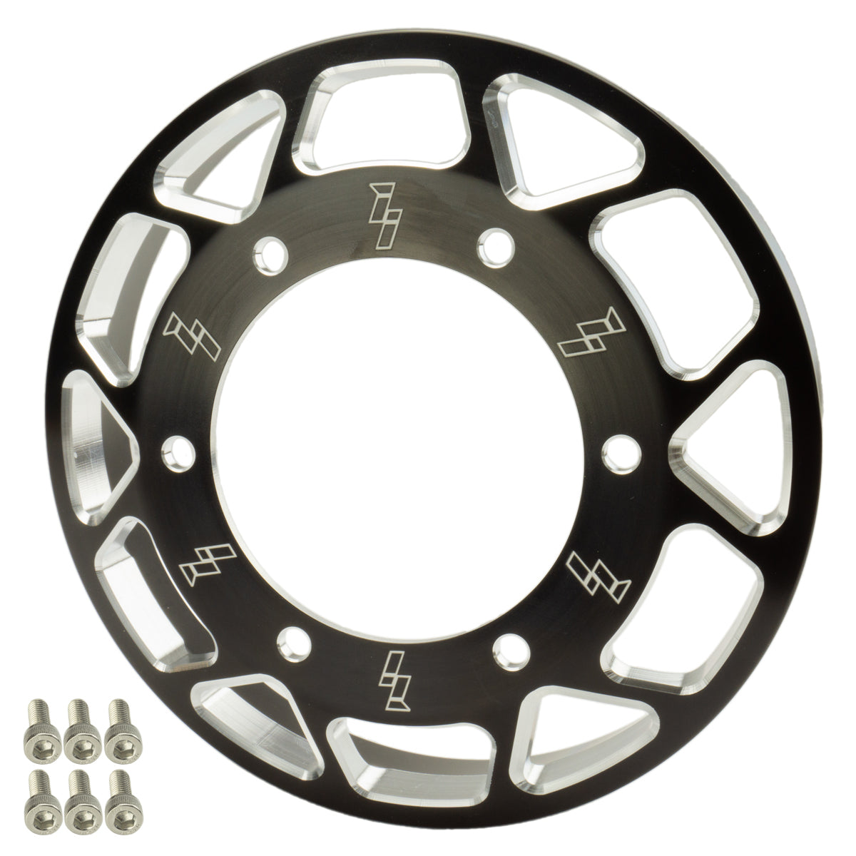 Industrial Injection 2003-12 Cummins Common Rail Billet Fan Pulley Black Anodized (w/Bolts) 24FC12
