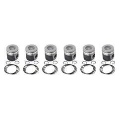 Industrial Injection 1989-1998 12v Cummins Marine Big Bowl Coated & Chamfered Piston Kit (.020) PDM-03523CC.020