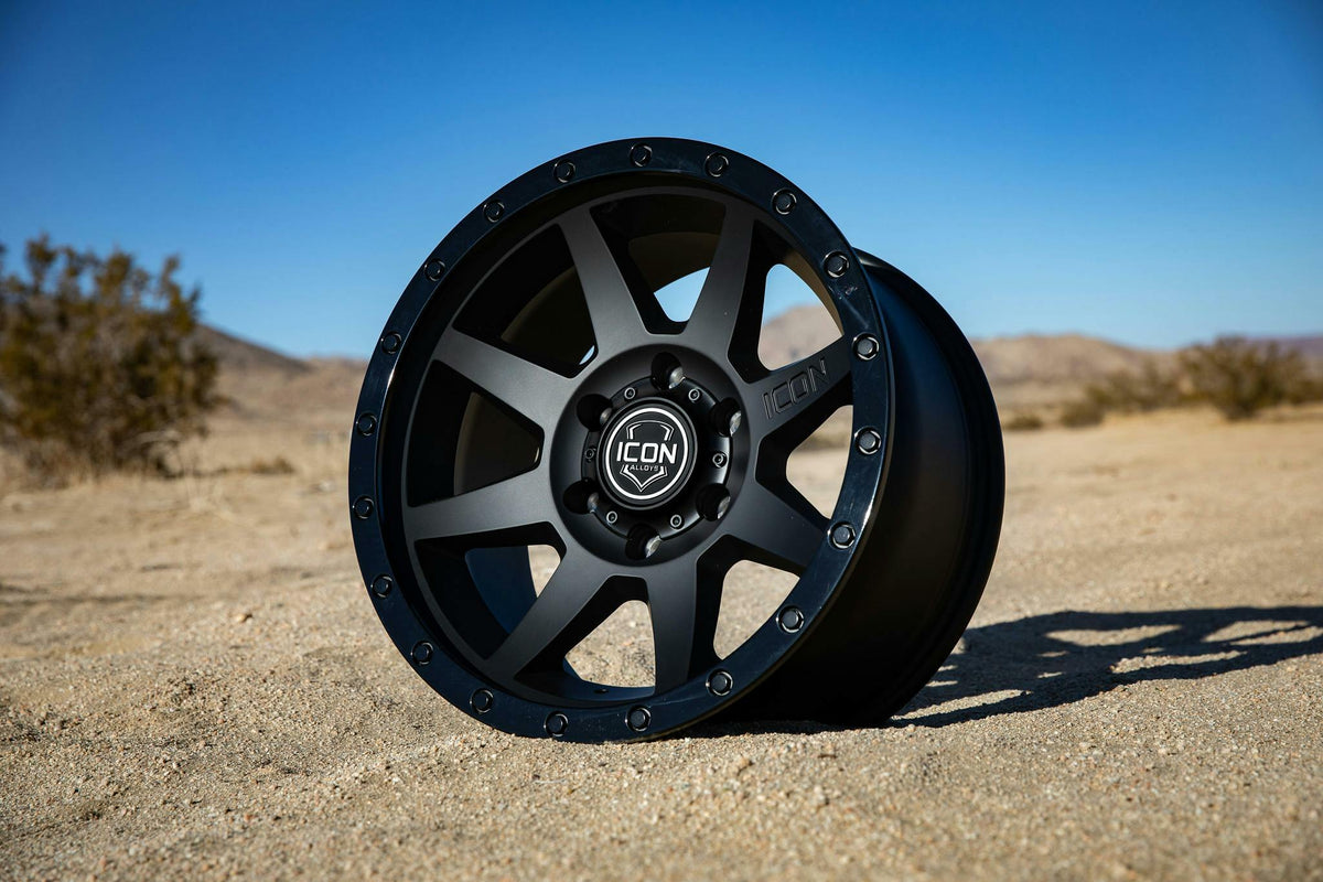 ICON Alloys 1817857345DB Rebound Dbl Blk - 17 X 8.5 / 5 X 5 / -6mm / 4.5 in. Bs