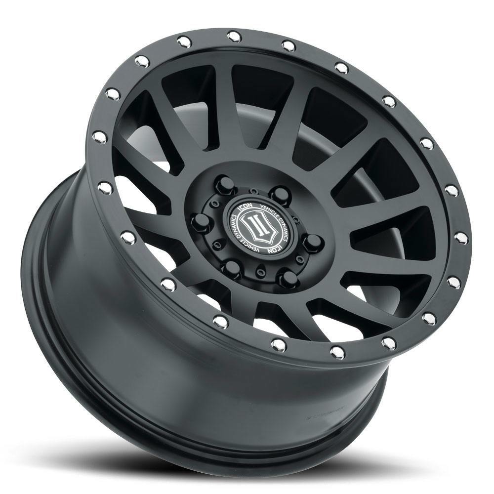 ICON Alloys 2017857345SB Compression Satin Black - 17 X 8.5 / 5 X 5 / -6mm / 4.5 bs