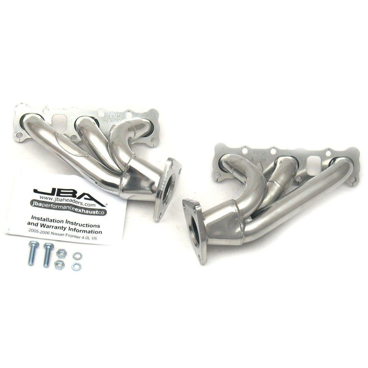 JBA Performance Exhaust 1410SJS 1410SJS 1 5/8 inch Shorty Stainless Steel 05-12 Frontier 4.0