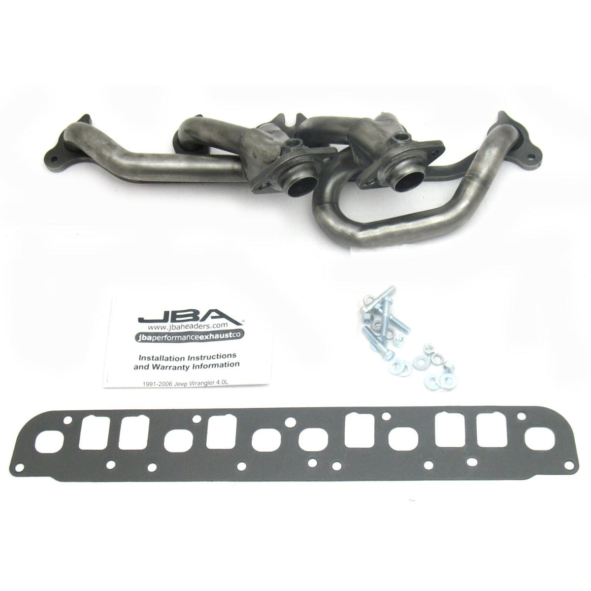 JBA Performance Exhaust 1527S 1527S 1 1/2 inch Shorty Stainless Steel 00-06 Jeep Wrangler