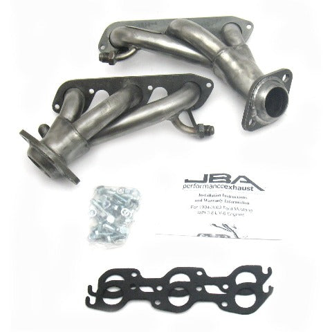 JBA Performance Exhaust 1619S-4 1619S-4 1 1/2 inch Shorty Stainless Steel 99-04 Mustang 3.8L