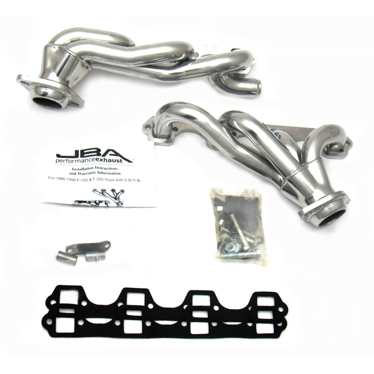 JBA Performance Exhaust 1628SJS 1628SJS 1 1/2 inch Shorty Stainless Steel 86-96 Ford Truck 5