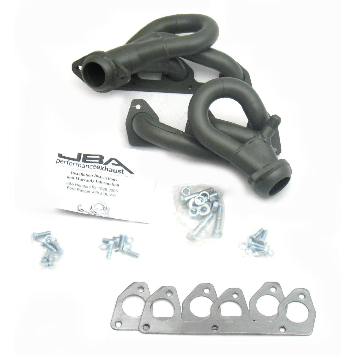 JBA Performance Exhaust 1647SJT 1647SJT 1 1/2 inch Shorty Stainless Steel 98-01 Ford Ranger