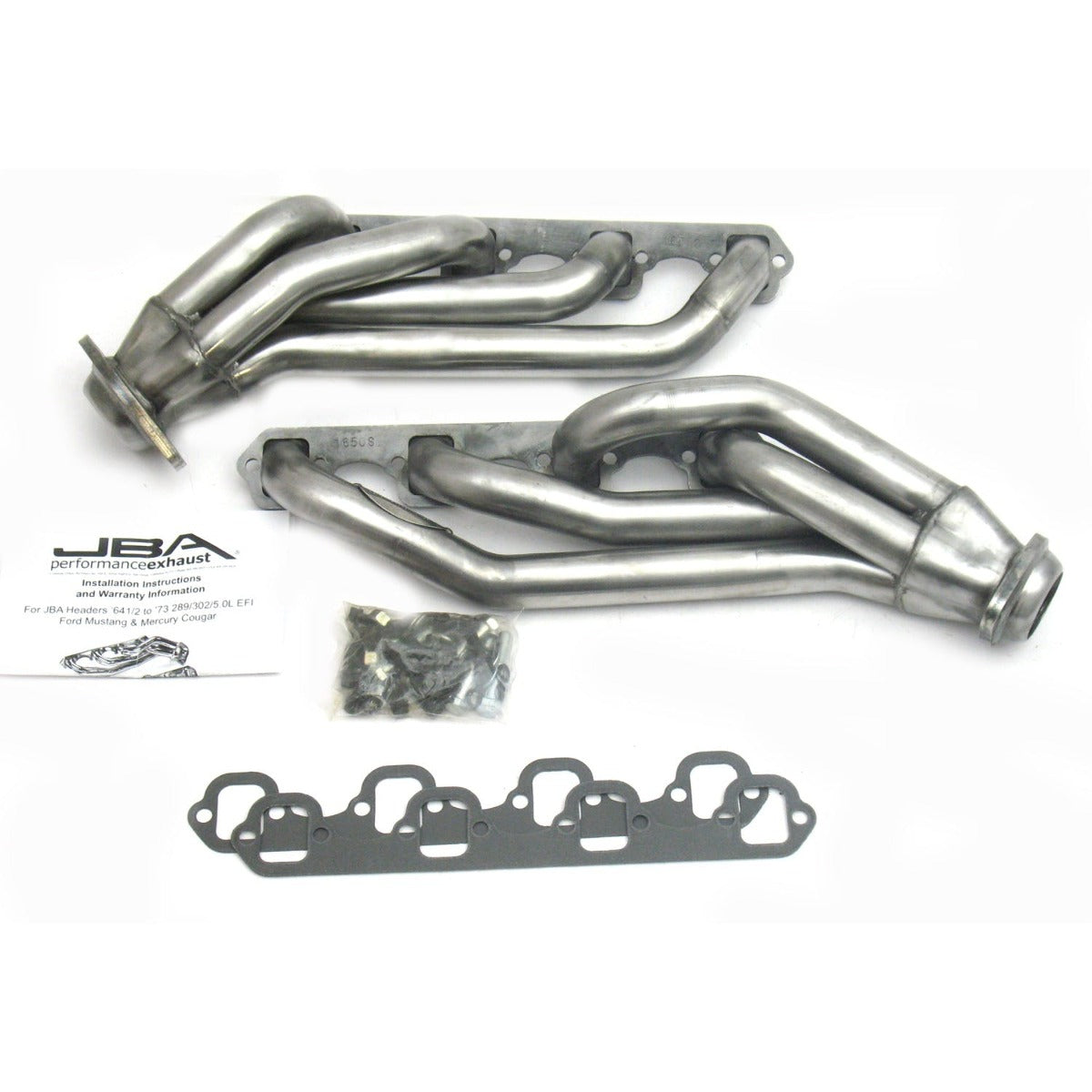 JBA Performance Exhaust 1650S 1650S 1 5/8 inch Shorty Stainless Steel 65-73 Mustang 289/30