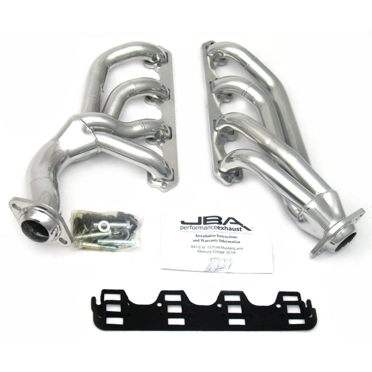 JBA Performance Exhaust 1655SJS 1655SJS 1 5/8 inch Shorty Stainless Steel 65-73 Mustang 351W