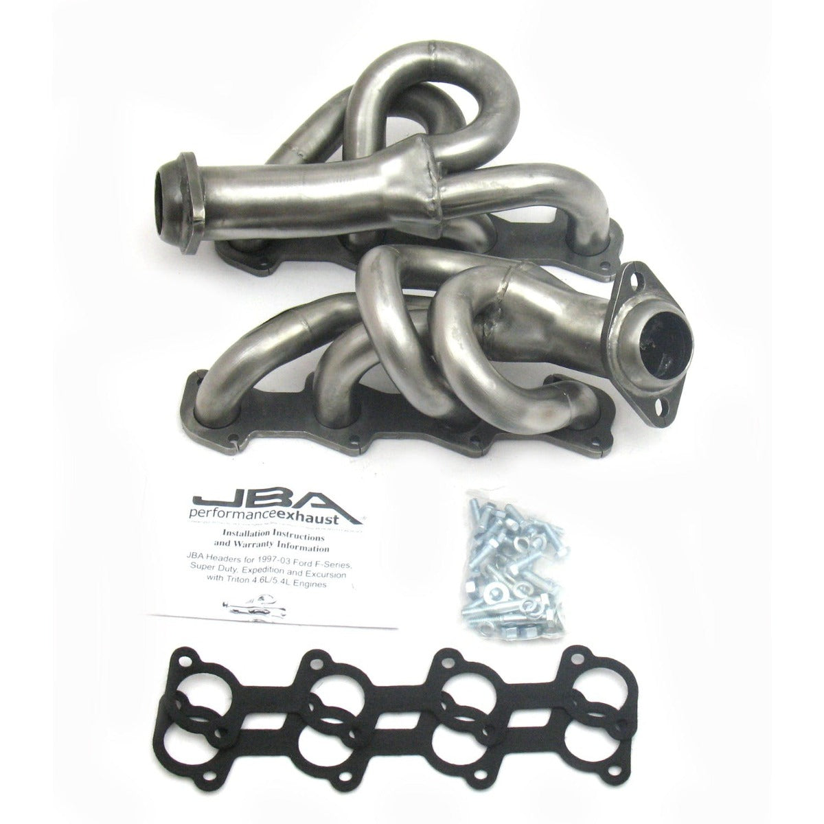 JBA Performance Exhaust 1677S 1677S 1 1/2 inch Shorty Stainless Steel 97-03 Ford Truck 4.6
