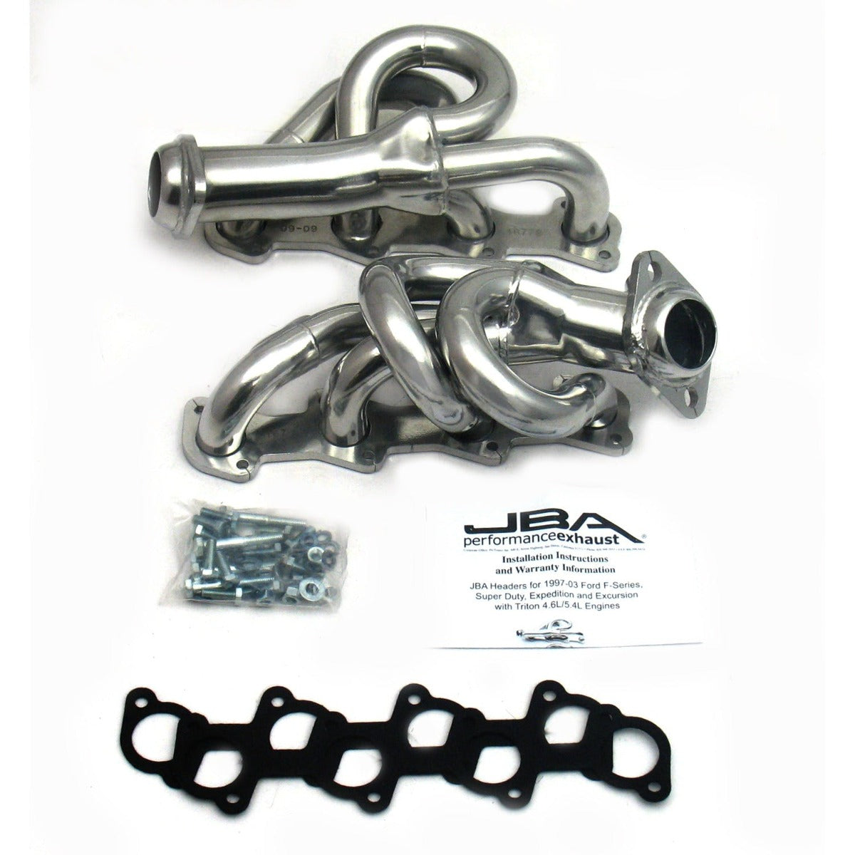 JBA Performance Exhaust 1677SJS 1677SJS 1 1/2 inch Shorty Stainless Steel 97-03 Ford Truck 4