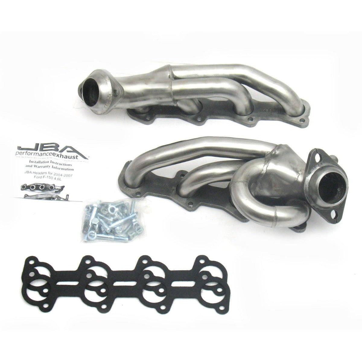 JBA Performance Exhaust 1687S 1687S 1 1/2 inch Shorty Stainless Steel 04-08 Ford F-150 4.6
