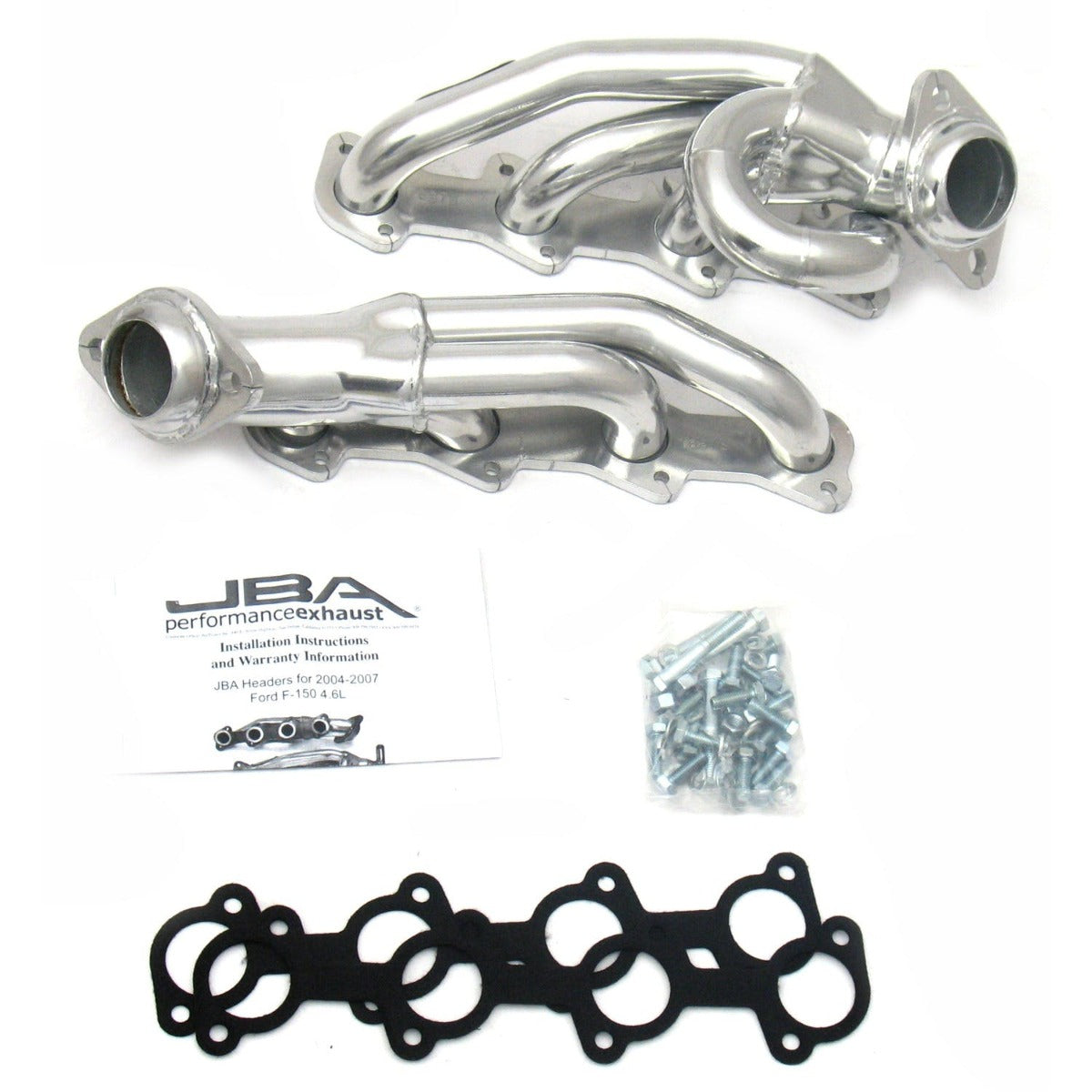 JBA Performance Exhaust 1687SJS 1687SJS 1 1/2 inch Shorty Stainless Steel 04-08 Ford F-150 4