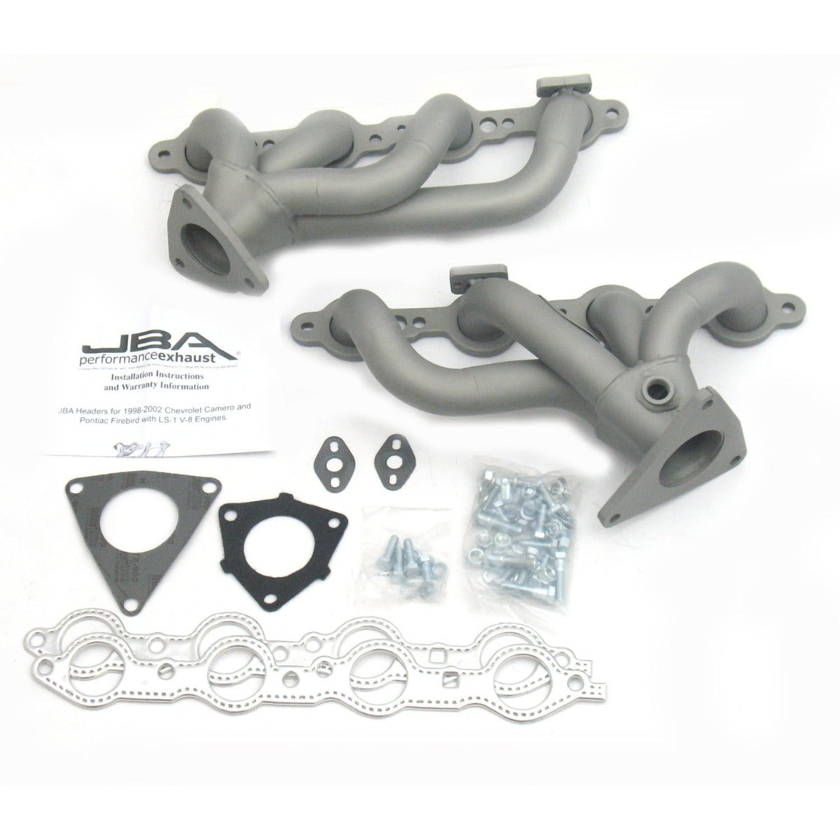 JBA Performance Exhaust 1808S-1JT 1808S-1JT 1 5/8 inch Shorty Stainless Steel 01-02 Camaro/Fir