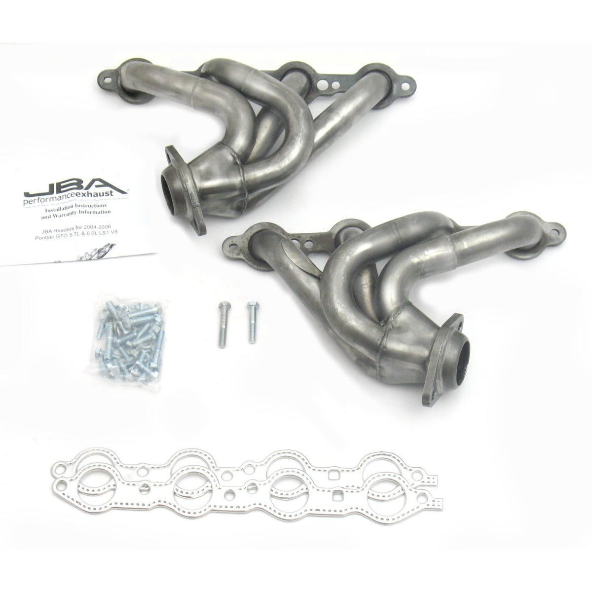 JBA Performance Exhaust 1809S 1809S 1 5/8 inch Shorty Stainless Steel 04-06 Pontiac GTO 5.