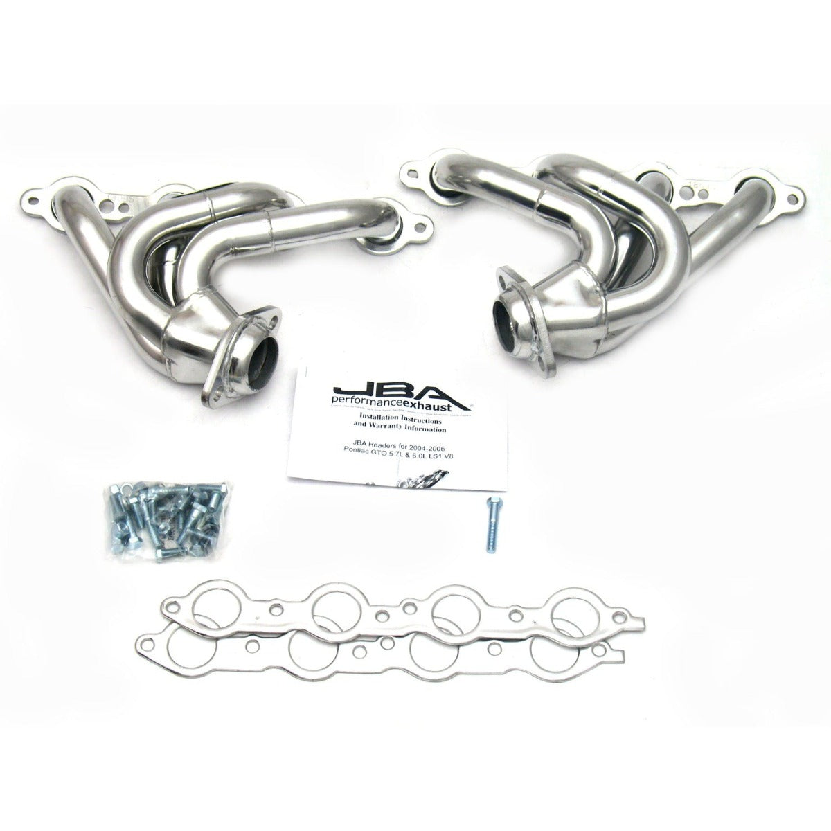 JBA Performance Exhaust 1809SJS 1809SJS 1 5/8 inch Shorty Stainless Steel 04-06 Pontiac GTO