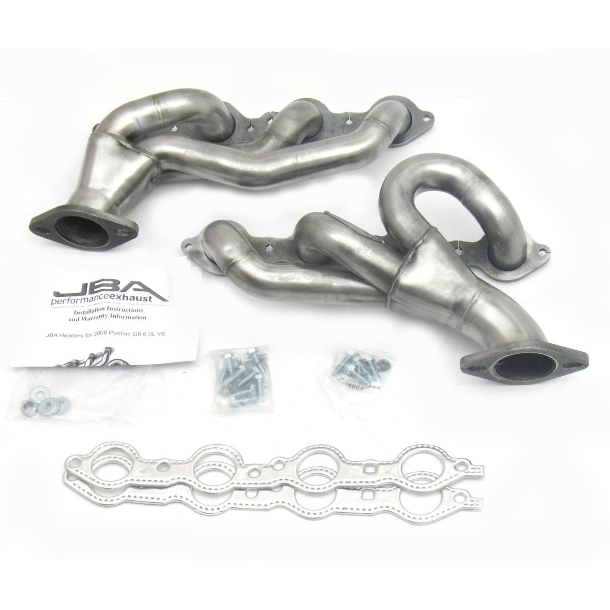 JBA Performance Exhaust 1811S 1811S 1 3/4 inch Shorty Stainless Steel 08-09 Pontiac G8 6.0