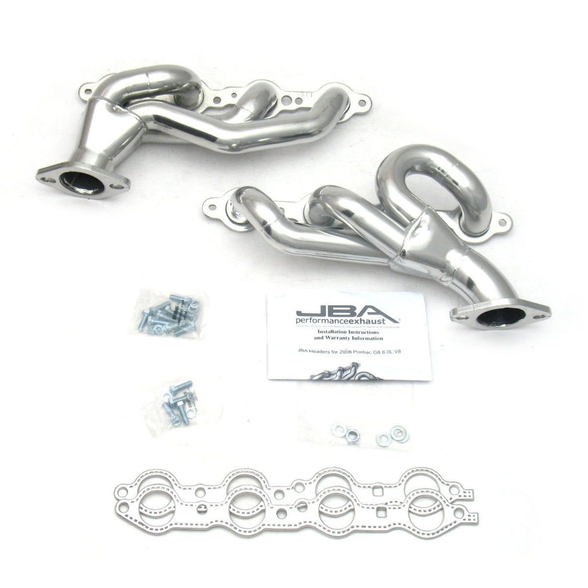 JBA Performance Exhaust 1811SJS 1811SJS 1 3/4 inch Shorty Stainless Steel 08-09 Pontiac G8 6