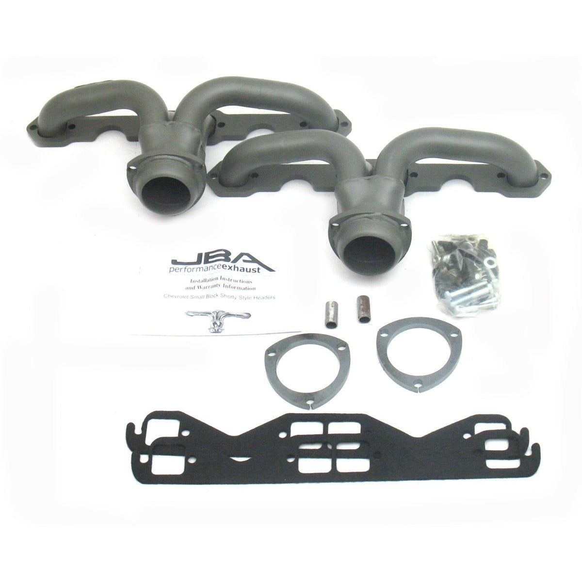 JBA Performance Exhaust 1815S-1JT 1815S-1JT 1 5/8 inch Shorty Stainless Steel Chev Center Exit