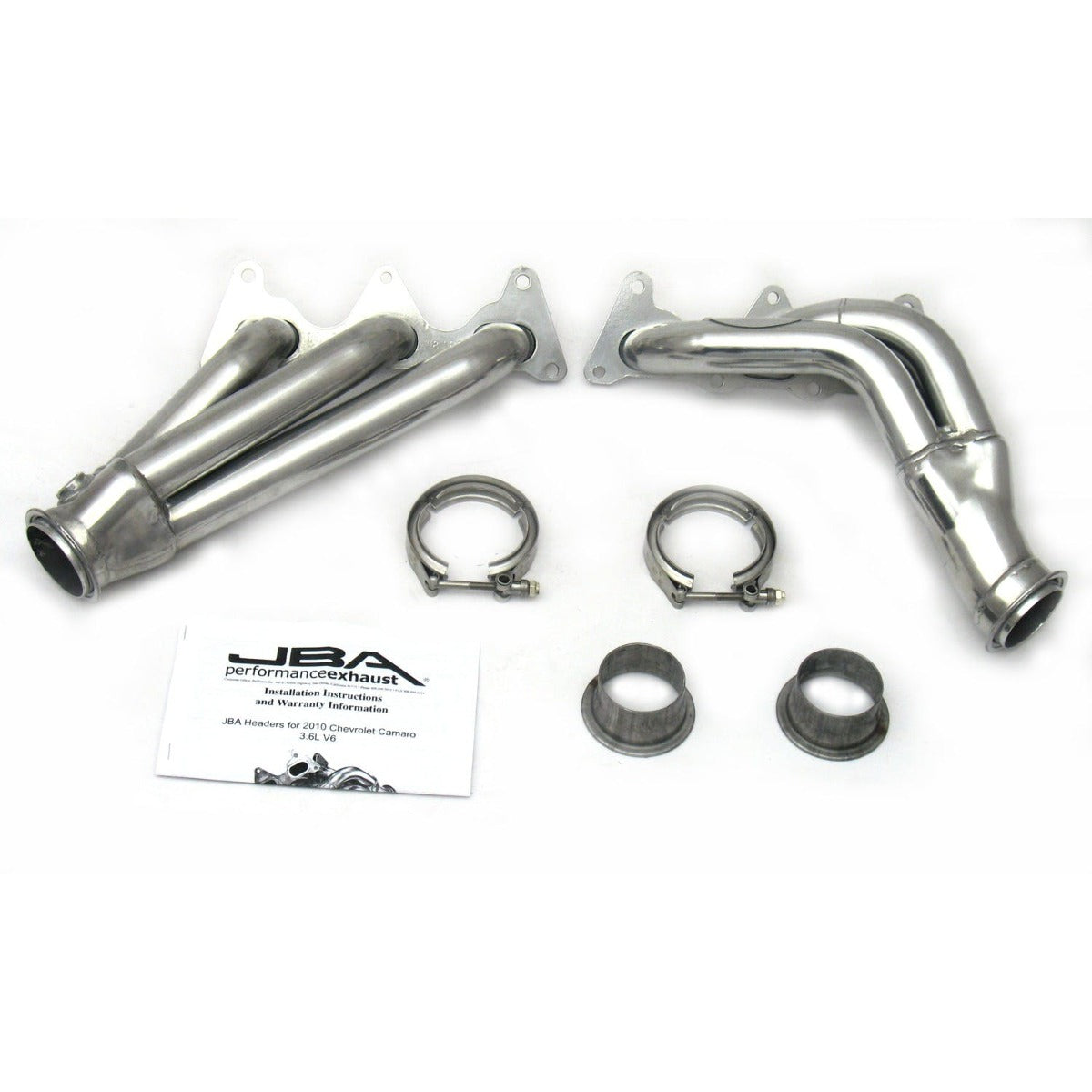 JBA Performance Exhaust 1816SJS 1816SJS 1 5/8 inch Shorty Stainless Steel 2010-11 Camaro V6