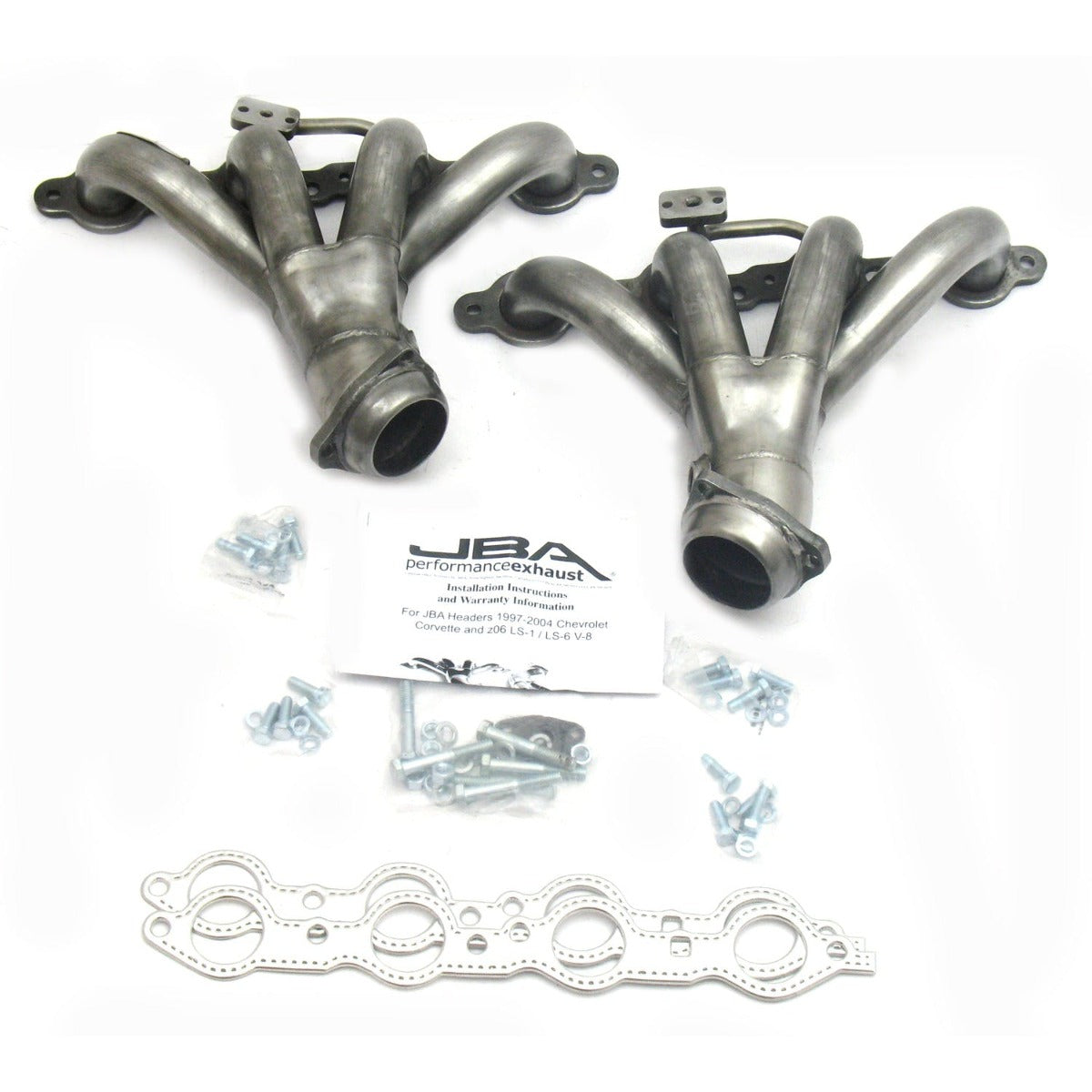 JBA Performance Exhaust 1817S-5 1817S-5 1 3/4 inch Shorty Stainless Steel 01-04 Corvette LS1