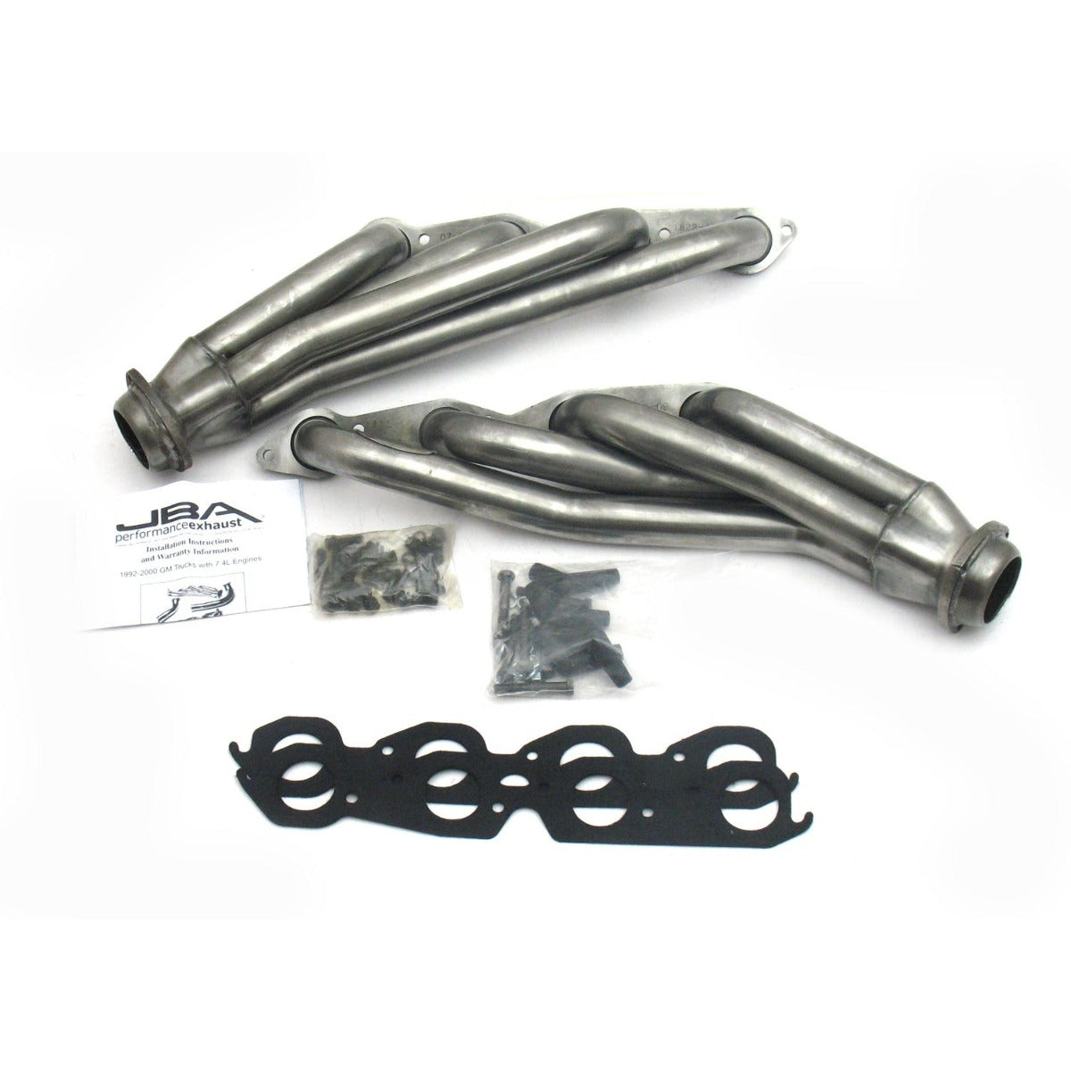 JBA Performance Exhaust 1822S-1 1822S-1 1 3/4 inch Shorty Stainless Steel 92-95 GM Truck 7.4